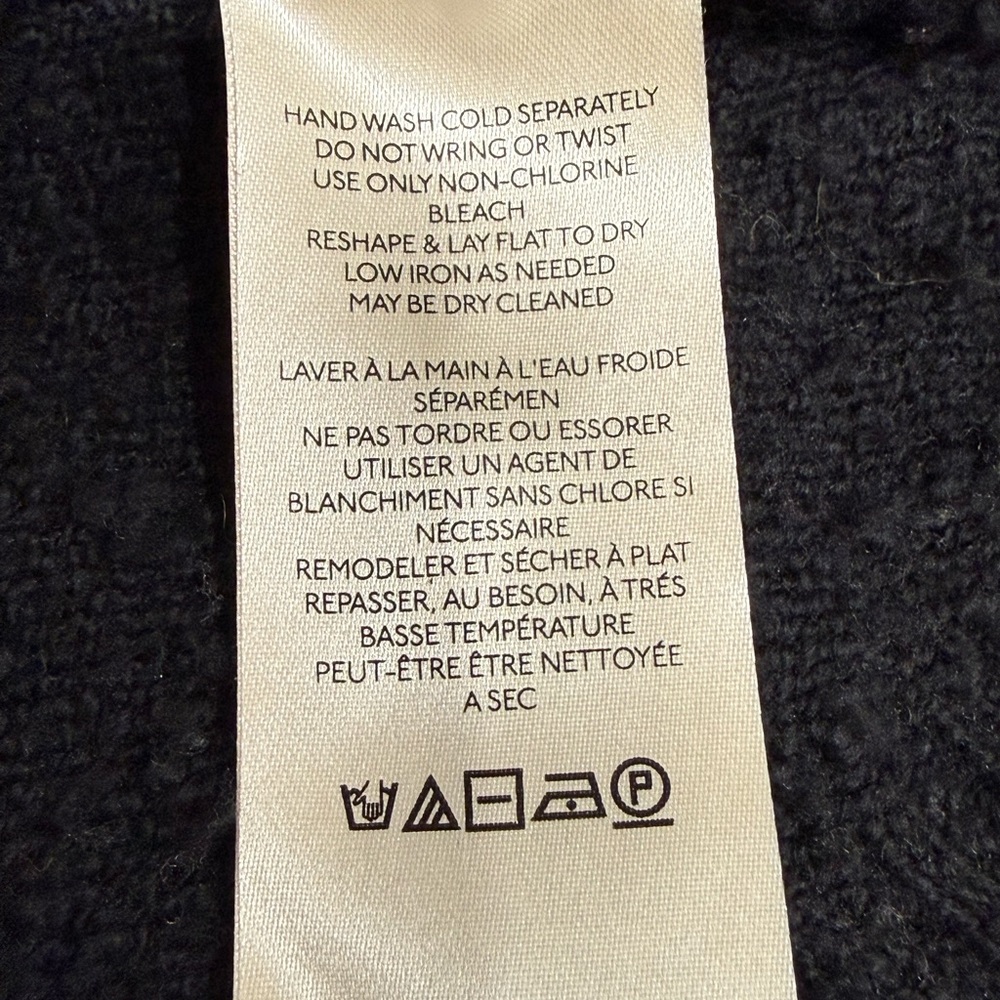 Free People Nellie Fair Isle Elephant Boucle Knit Black Swearer Medium - Picture 9 of 10